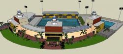 Aquatics stadium rendering. Aquatics stadium rendering.